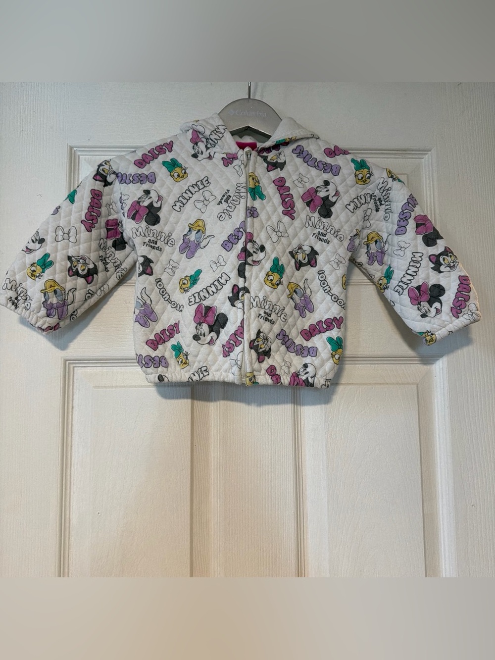 Disney White Quilted Minnie & Friends Hooded sweater